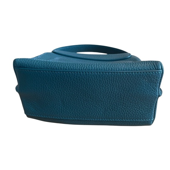 AMA Ambra Medium Crossbody in Peacock Teal/Made in Italy - Picture 4 of 8